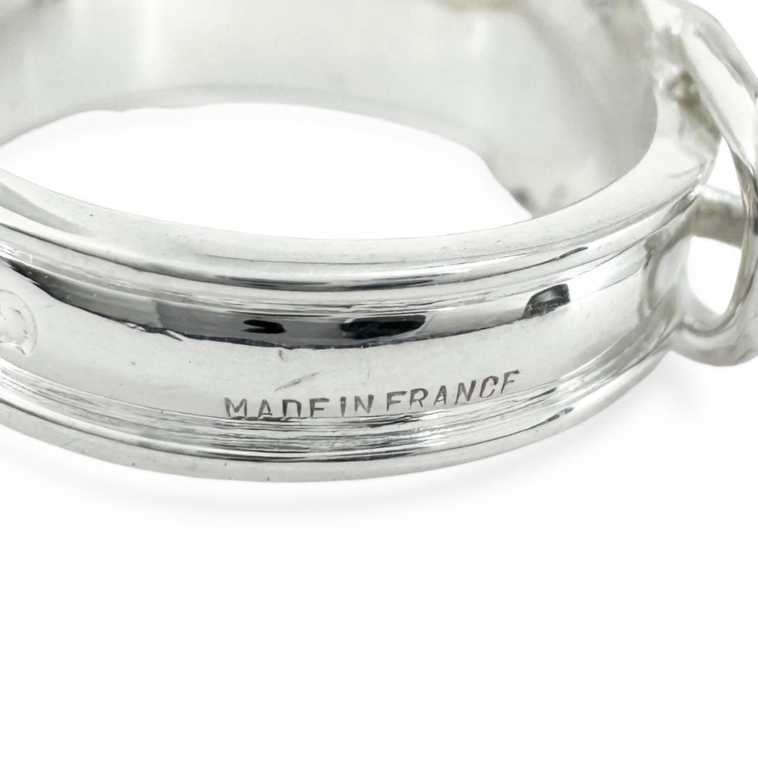 Great HERMES Ring Saintur Belt design Silver SV925 Women