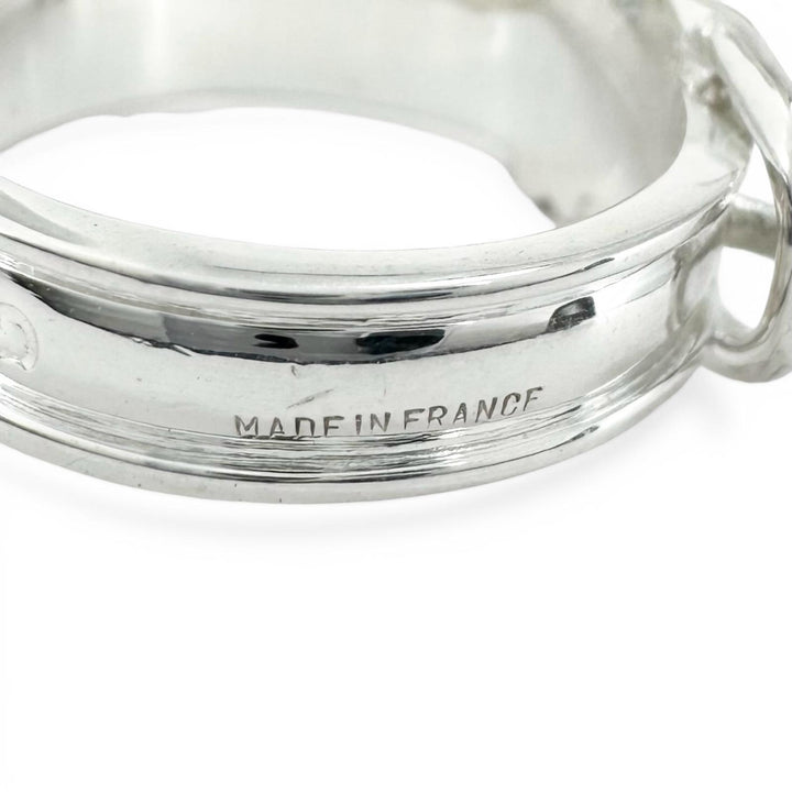 Great HERMES Ring Saintur Belt design Silver SV925 Women