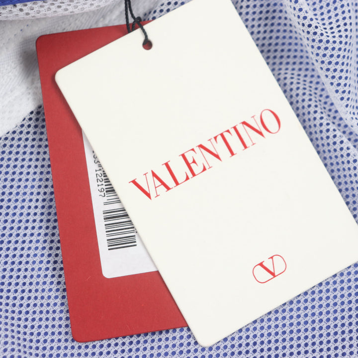 新品 VALENTINO ナイロンジャケット Vロゴ シグネチャー ブルー ナイロン メンズ 44 1V3CIL958LF