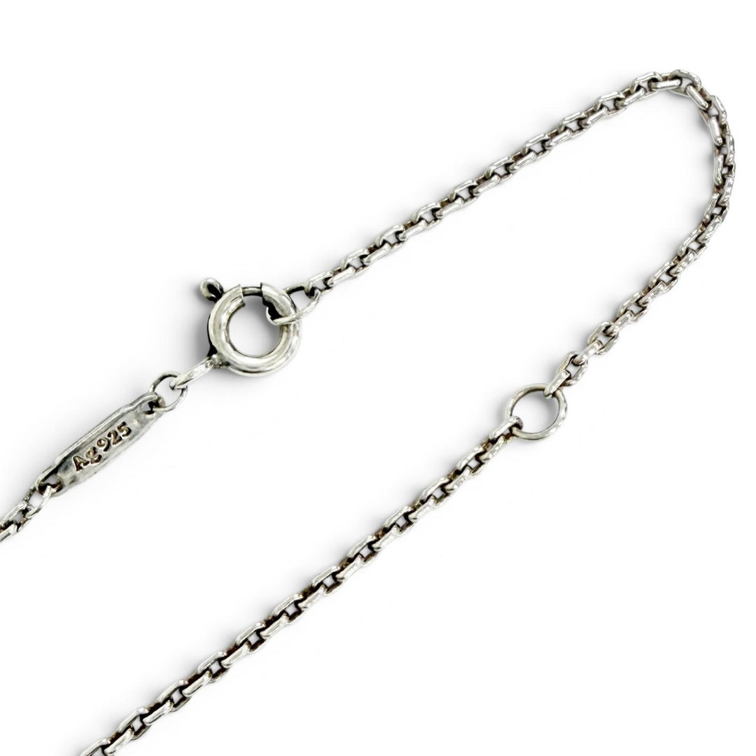 Great TIFFANY&Co. Necklace Freshwater Pearl Link Pendant Silver 925 Women