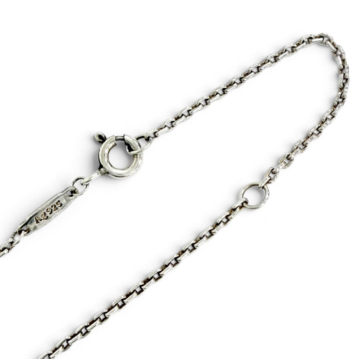 Great TIFFANY&Co. Necklace Freshwater Pearl Link Pendant Silver 925 Women