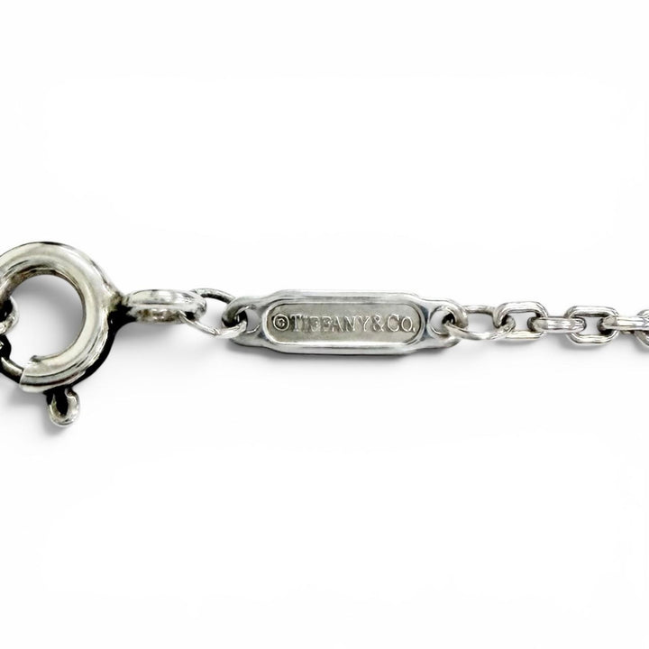 Great TIFFANY&Co. Necklace Freshwater Pearl Link Pendant Silver 925 Women