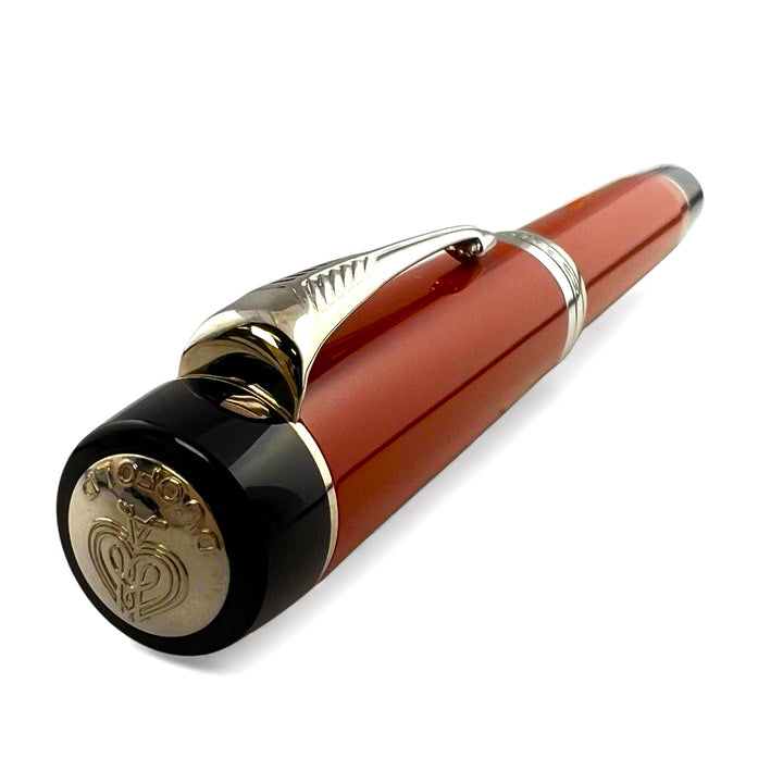 Excellent PARKER fountain pen Duofold Classic Big Red CT Centennial Orange 18K