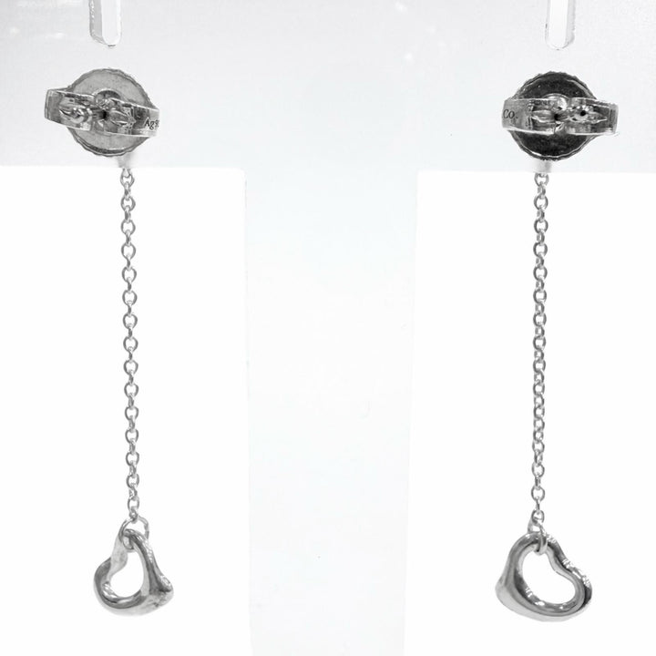 Excellent TIFFANY&Co. Pierce By the yard Open heart drop Silver AG925 Women