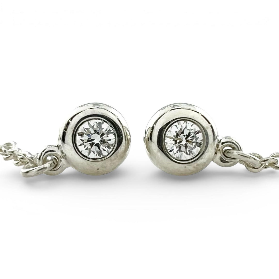 Excellent TIFFANY&Co. Pierce By the yard Open heart drop Silver AG925 Women