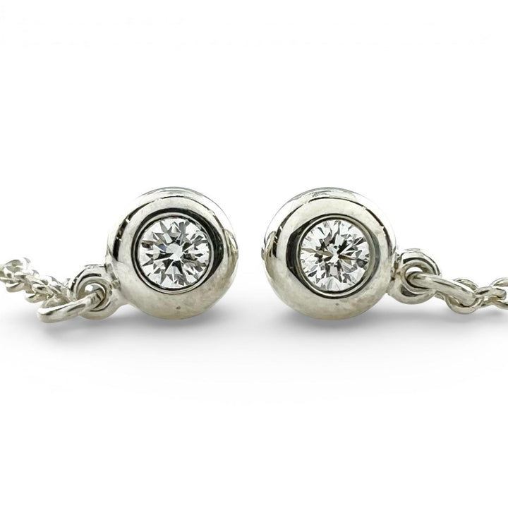 Excellent TIFFANY&Co. Pierce By the yard Open heart drop Silver AG925 Women