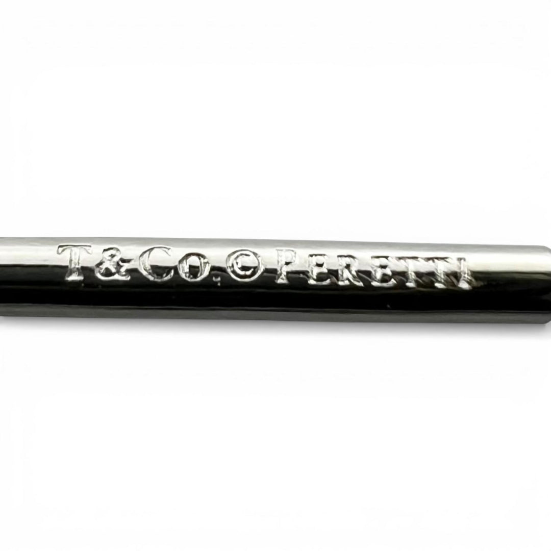 Excellent TIFFANY&Co. Pierce By the yard Open heart drop Silver AG925 Women