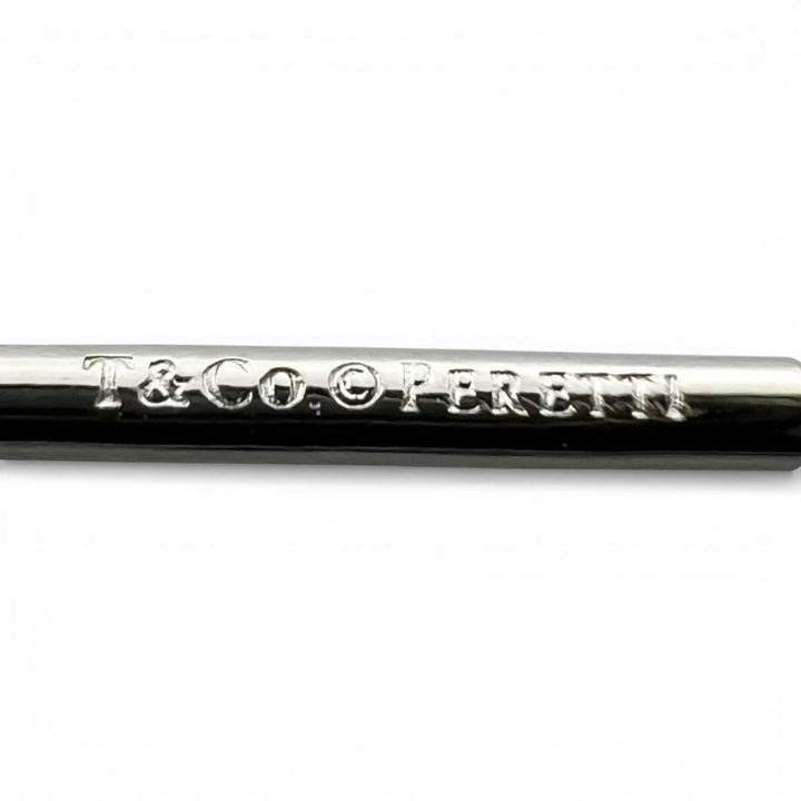 Excellent TIFFANY&Co. Pierce By the yard Open heart drop Silver AG925 Women
