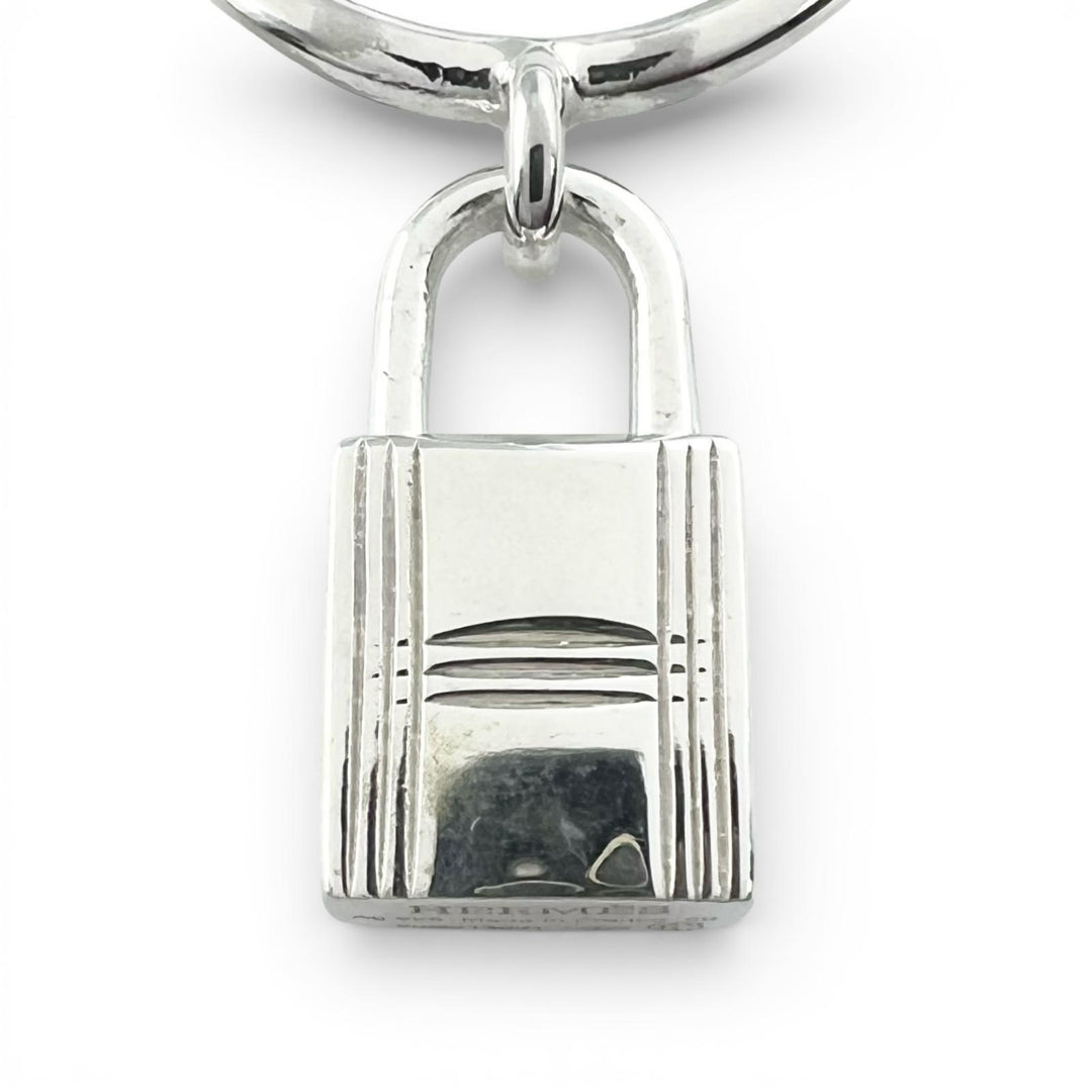 Excellent HERMES Ring Amulet Cadena Silver AG925 Women 50