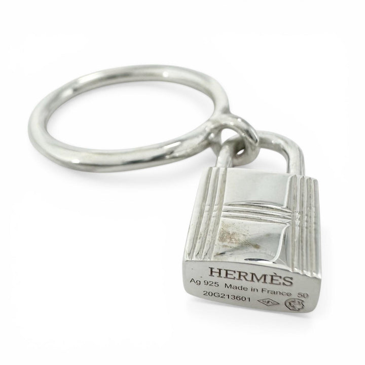 Excellent HERMES Ring Amulet Cadena Silver AG925 Women 50