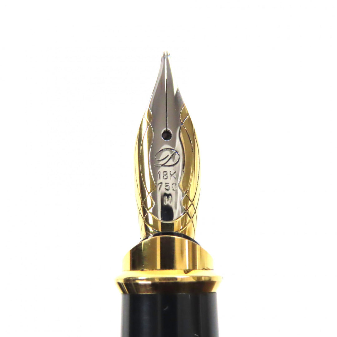 Great Dupont fountain pen Olympio genuine lacquer Red Marble 18K mens