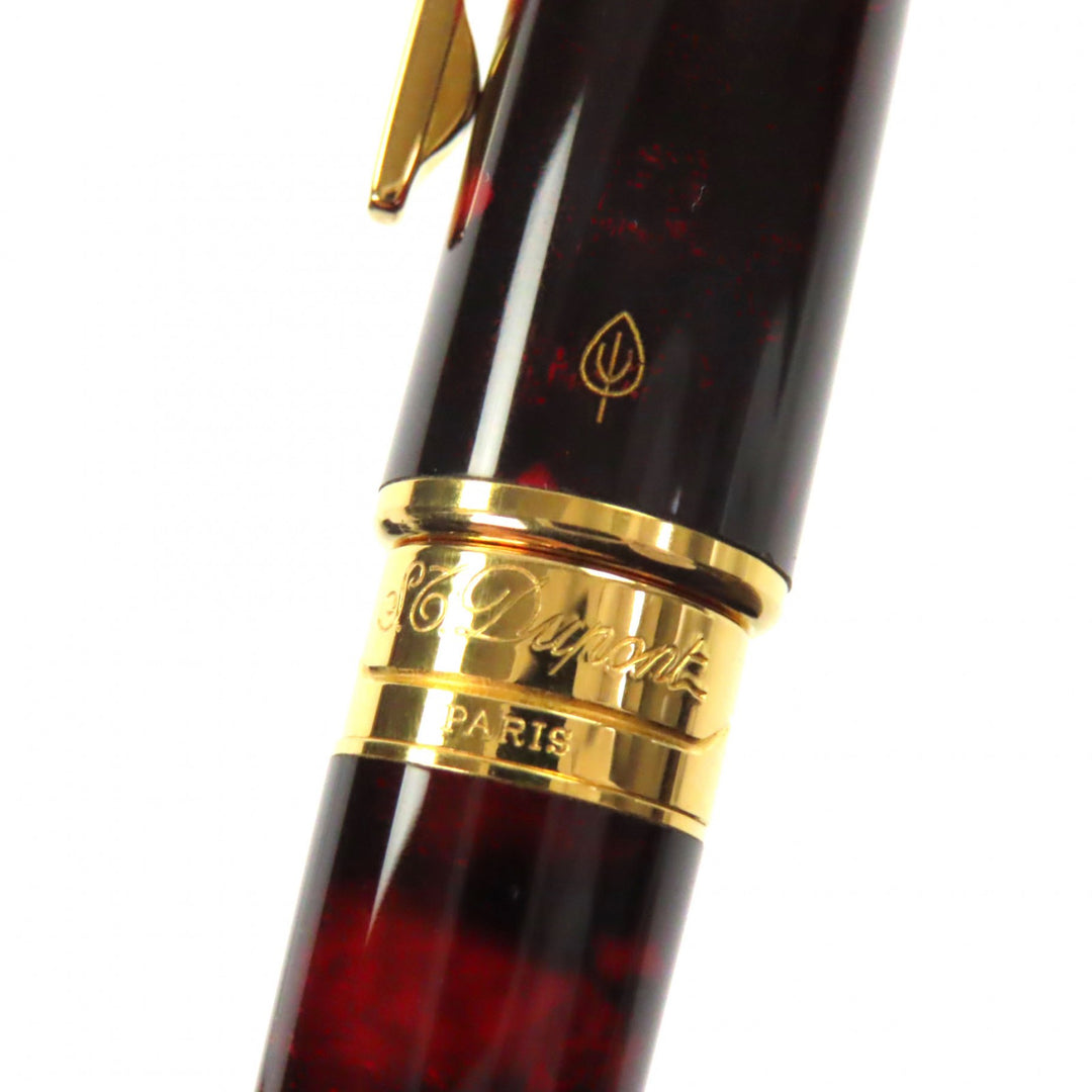 Great Dupont fountain pen Olympio genuine lacquer Red Marble 18K mens