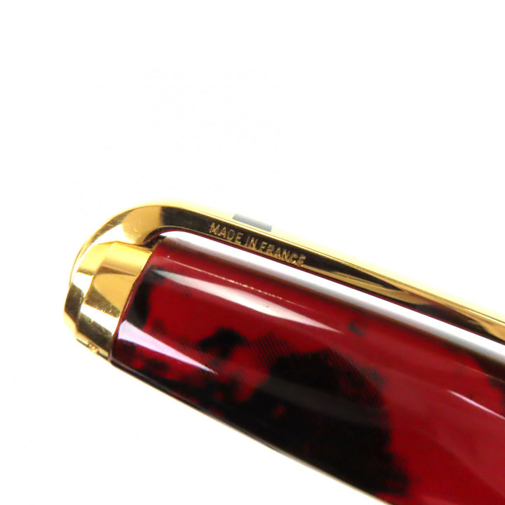 Great Dupont fountain pen Olympio genuine lacquer Red Marble 18K mens