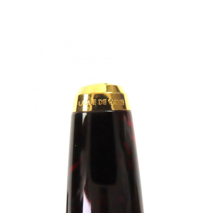 Great Dupont fountain pen Olympio genuine lacquer Red Marble 18K mens