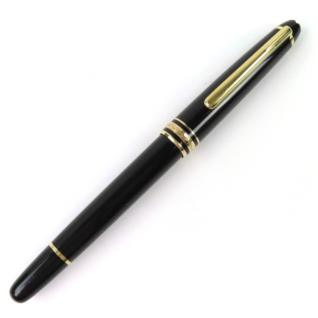 Very Good MONTBLANC fountain pen Meisterstück Classic white star black 14K mens