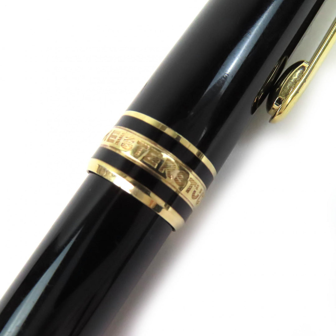 Very Good MONTBLANC fountain pen Meisterstück Classic white star black 14K mens
