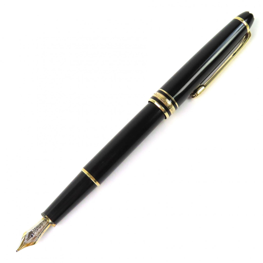 Very Good MONTBLANC fountain pen Meisterstück Classic white star black 14K mens