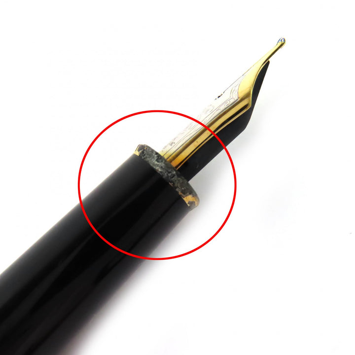Very Good MONTBLANC fountain pen Meisterstück Classic white star black 14K mens