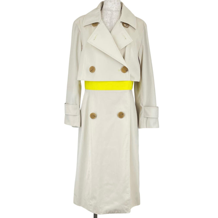 Excellent NINA RICCI trench coat logo button double-breasted coat beige Women 38
