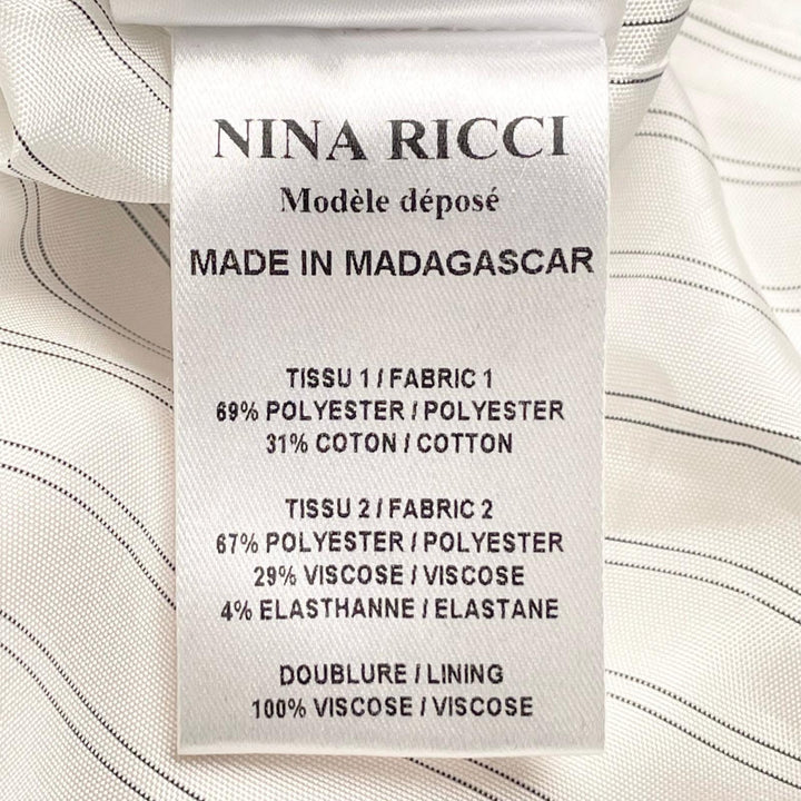 Excellent NINA RICCI trench coat logo button double-breasted coat beige Women 38