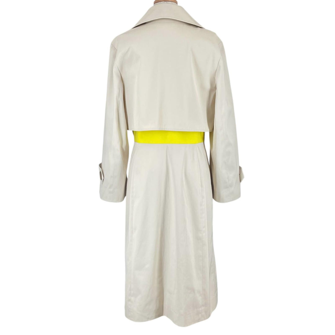 Excellent NINA RICCI trench coat logo button double-breasted coat beige Women 38