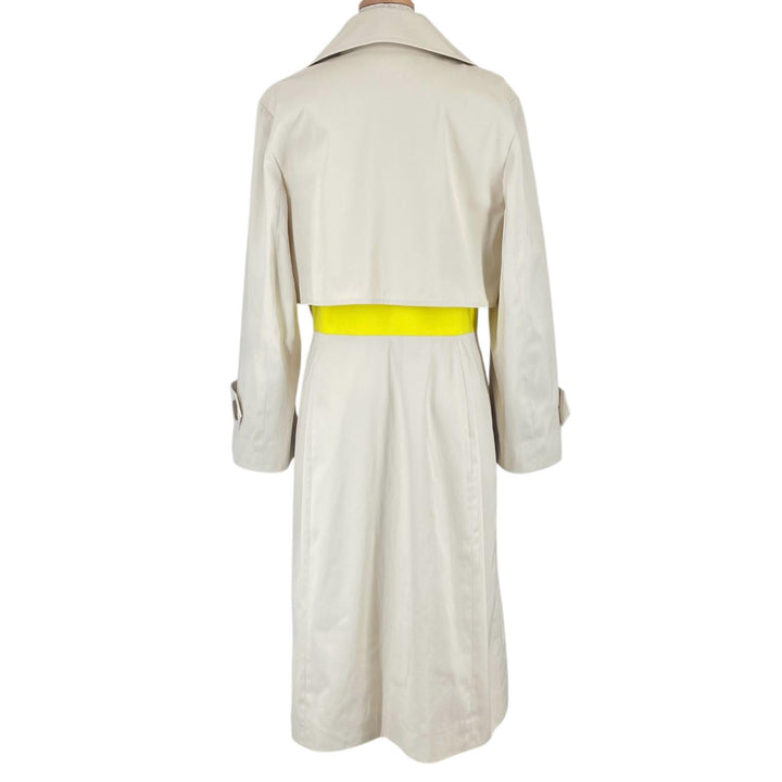 Excellent NINA RICCI trench coat logo button double-breasted coat beige Women 38