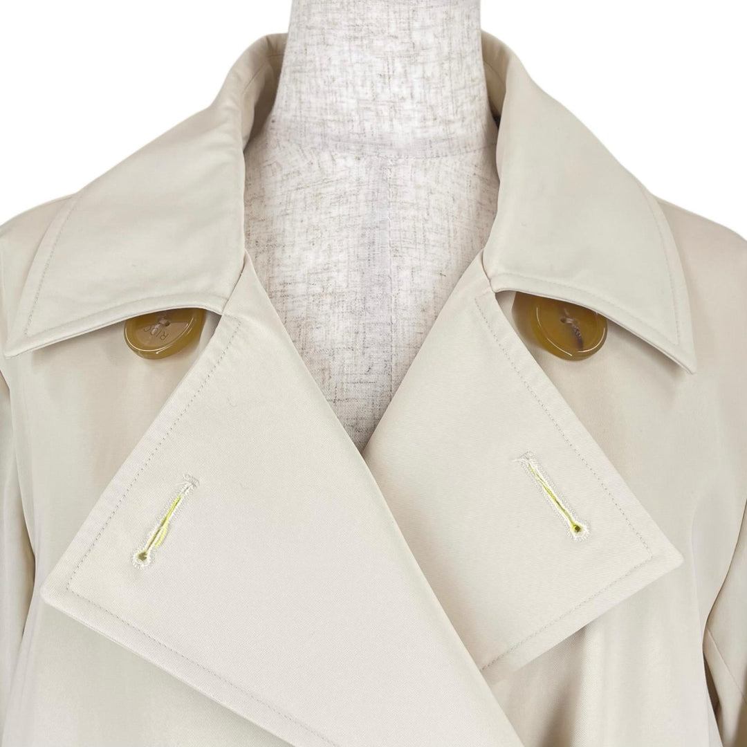 Excellent NINA RICCI trench coat logo button double-breasted coat beige Women 38