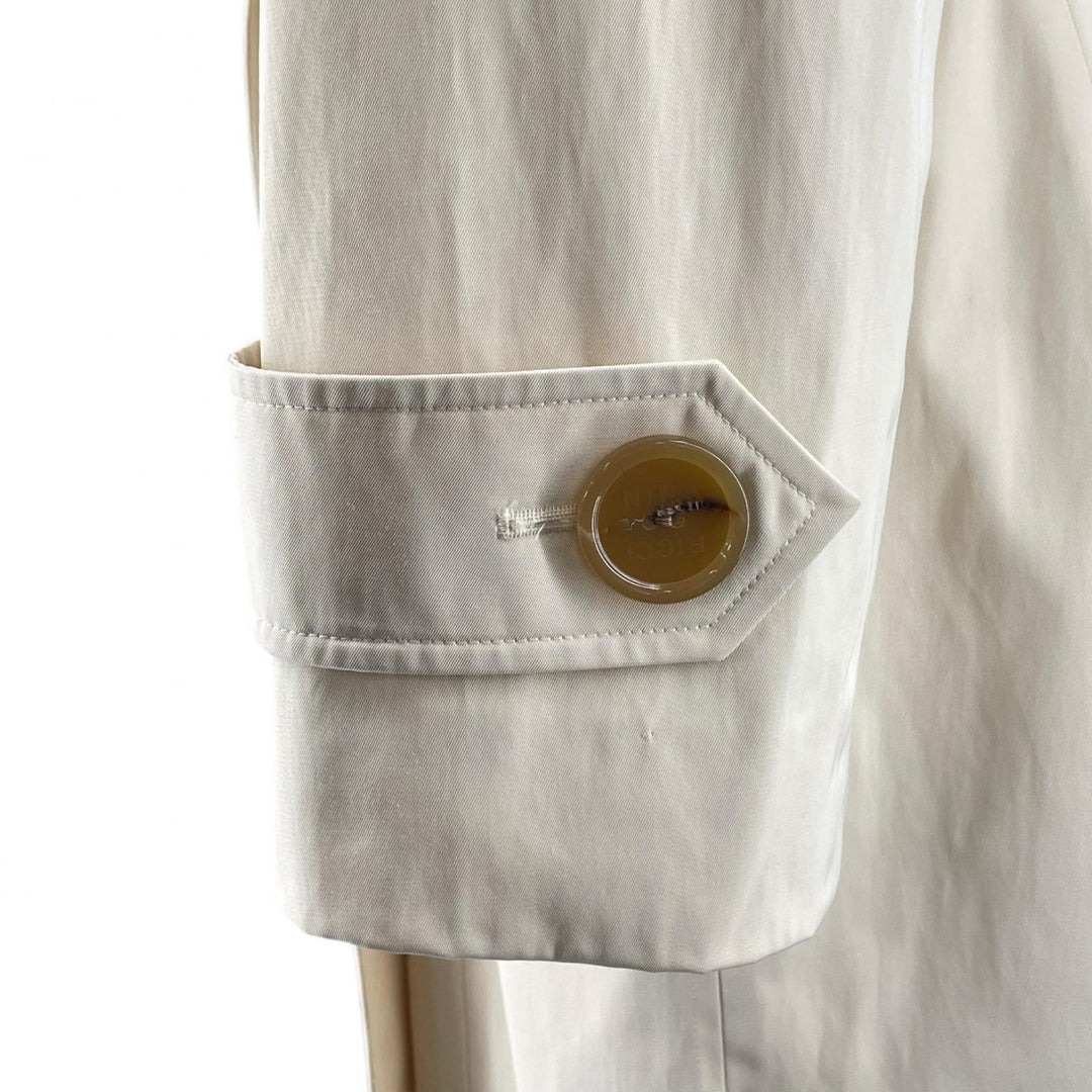Excellent NINA RICCI trench coat logo button double-breasted coat beige Women 38