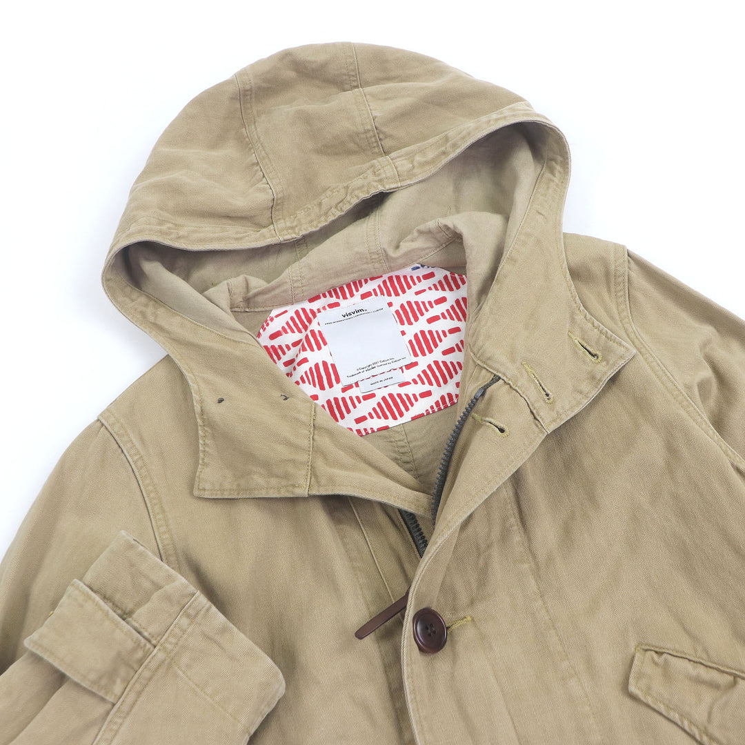 VISVIM コート TOWNSEND COAT PRIME フード付き フィールド ベージュ コットン メンズ 2