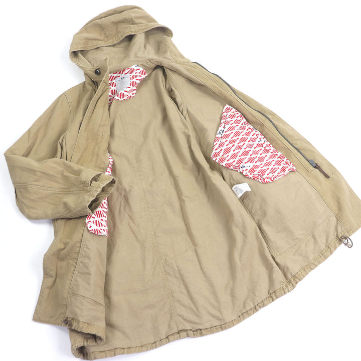 Great VISVIM coat TOWNSEND COAT PRIME Hooded Field beige cotton mens 2