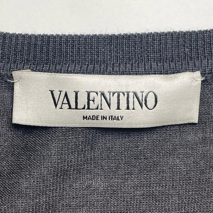 VALENTINO ワンピース 花柄 グレー ウール レディース S