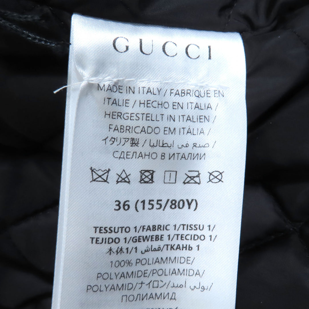新品 GUCCI コート リゾートコレクション ランウェイ着用 シルバーナイロン レディース 36 771447