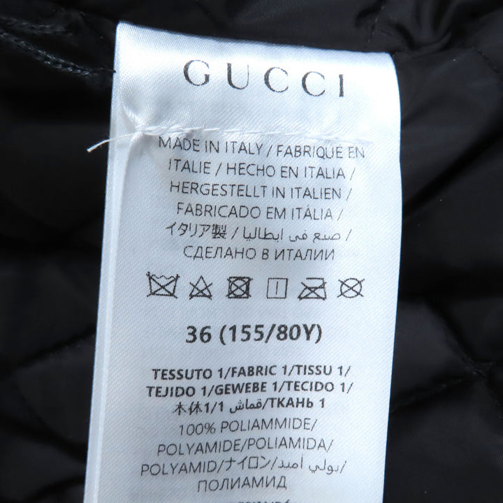 新品 GUCCI コート リゾートコレクション ランウェイ着用 シルバーナイロン レディース 36 771447