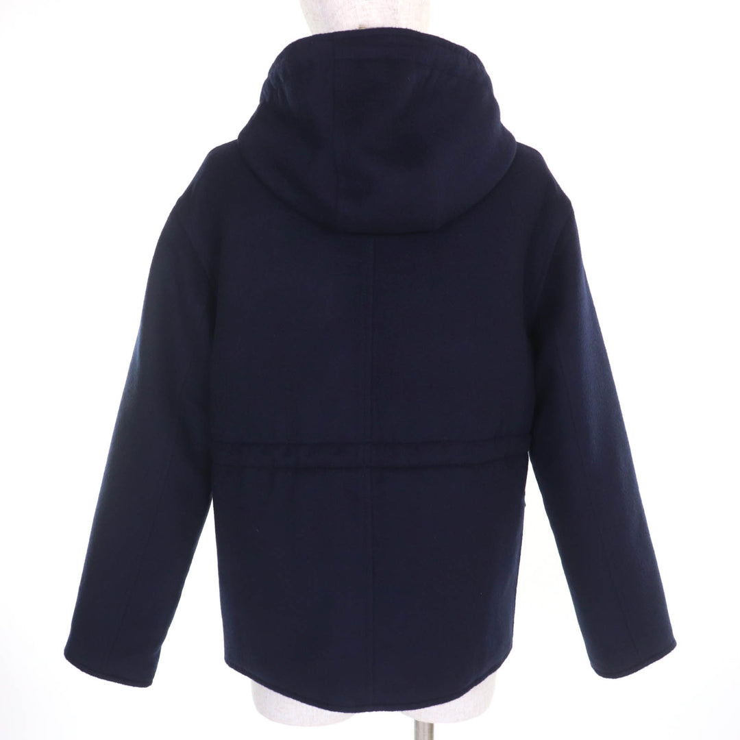 Great HERMES Jacket Chaine d'Ancre padded reversible Navy white cashmere 34 3E0123DA