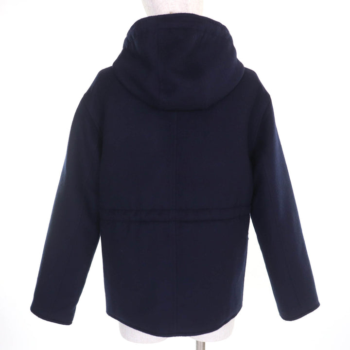 Great HERMES Jacket Chaine d'Ancre padded reversible Navy white cashmere 34 3E0123DA