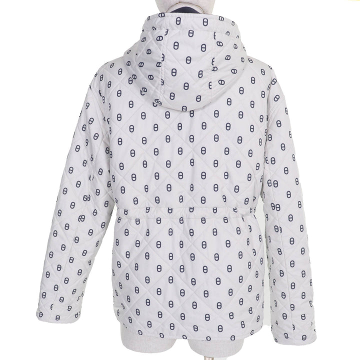Great HERMES Jacket Chaine d'Ancre padded reversible Navy white cashmere 34 3E0123DA