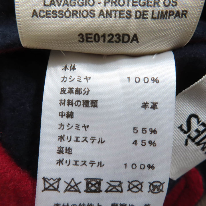 Great HERMES Jacket Chaine d'Ancre padded reversible Navy white cashmere 34 3E0123DA