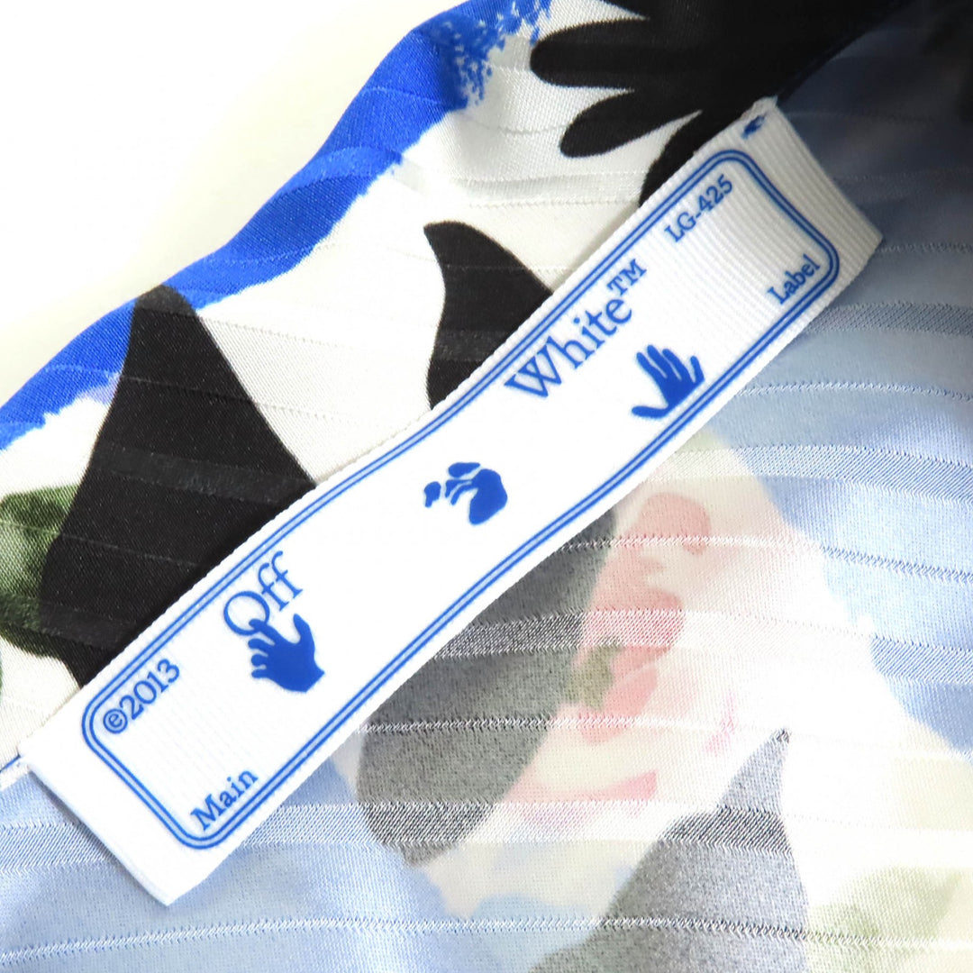 Pristine OFF-WHITE Short sleeve shirt flower bowling shirt 40 OWGA071S21FAB002