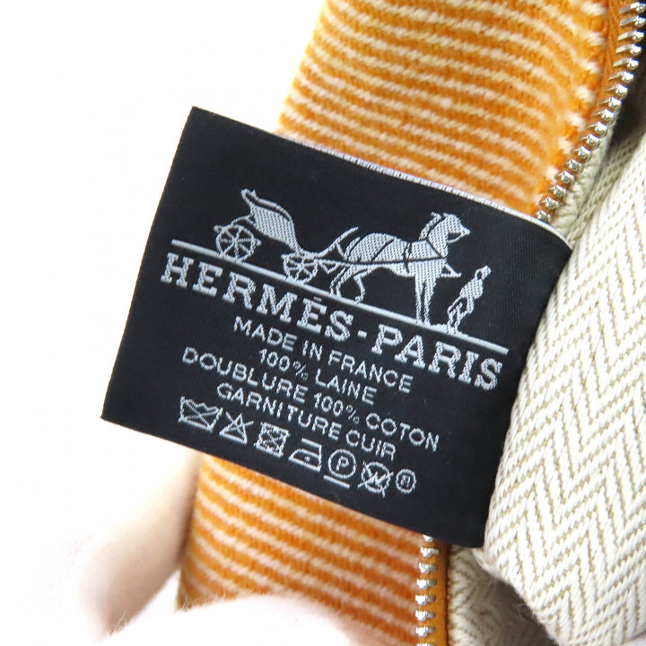 新品 HERMES ポーチ ブライド a ブラック PM O Kare Hロゴ ハンドバッグ ウール レディース