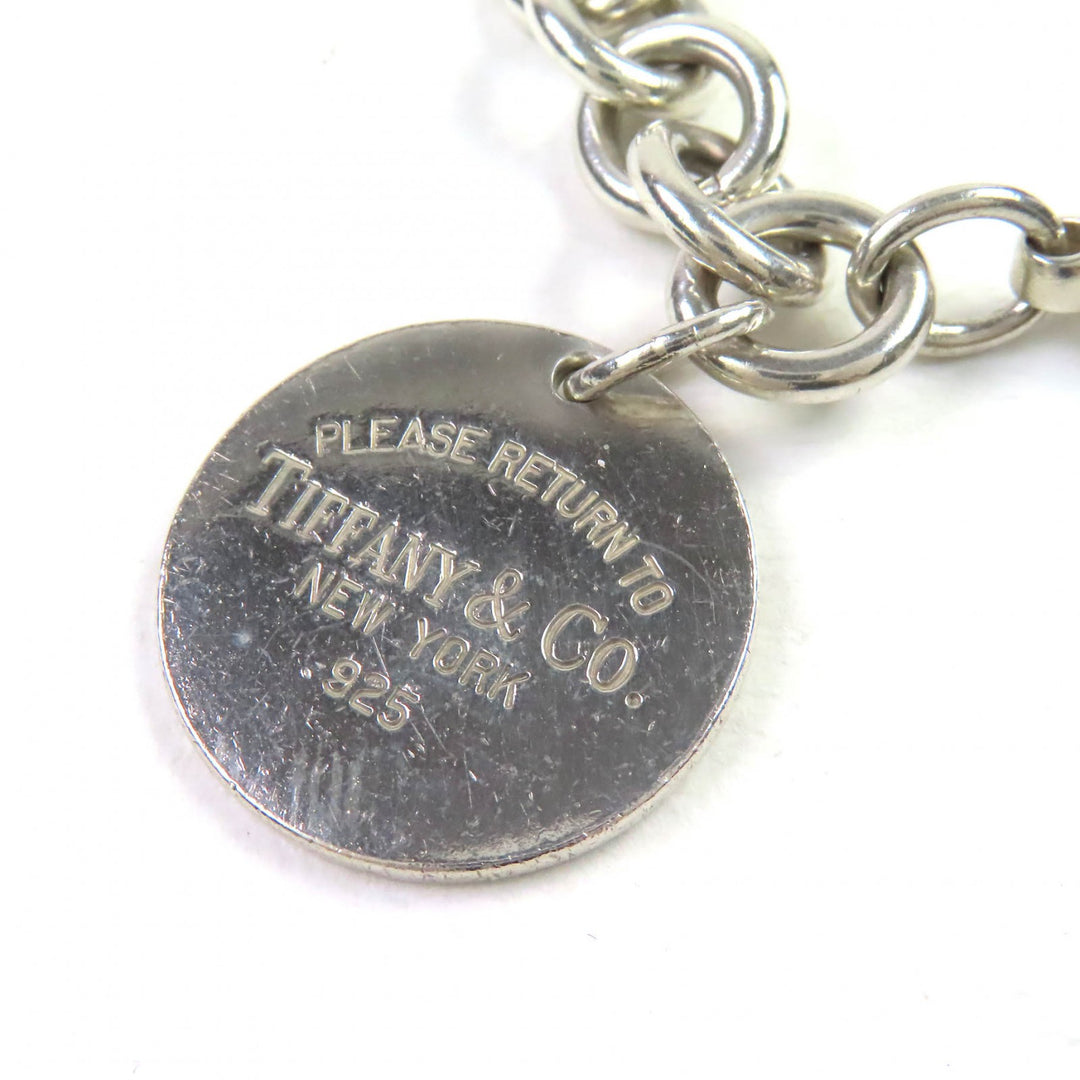 Very Good TIFFANY&Co. bracelet Round tags Silver SV925 Women