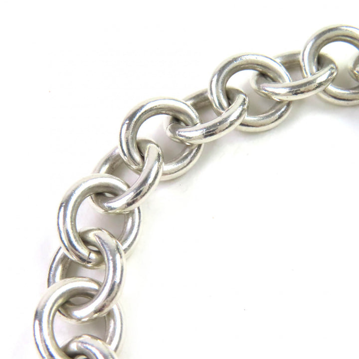 Very Good TIFFANY&Co. bracelet Round tags Silver SV925 Women