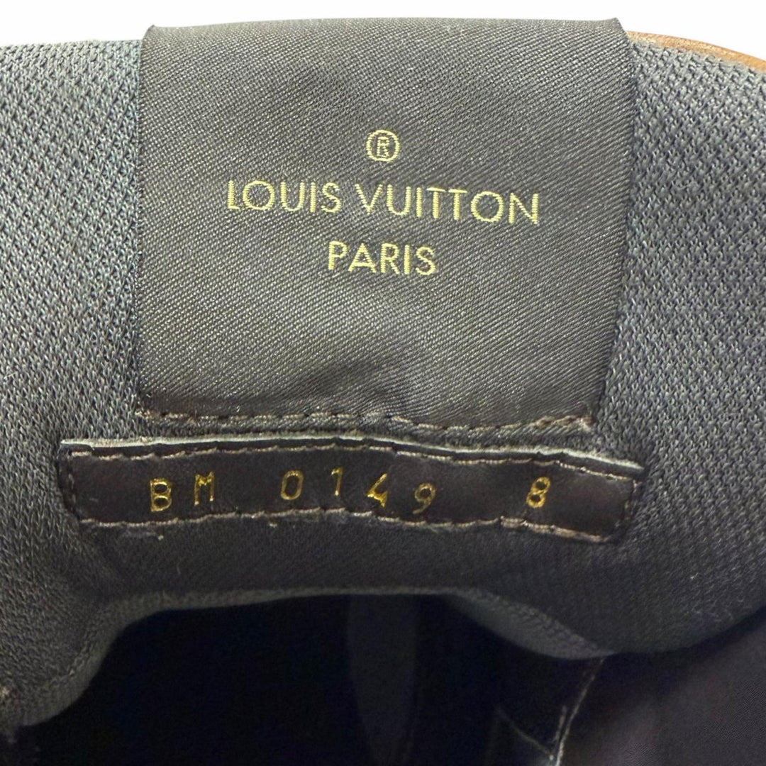 Discounted Great LOUIS VUITTON Ankle boots Oberkung Fu Line Lace-up work boots Brown