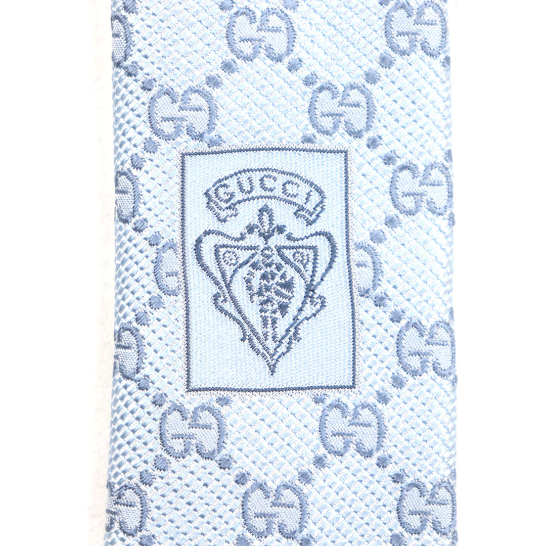 素晴らしい GUCCI ネクタイ GG柄 ネクタイ ライトブルー シルク メンズ 562827