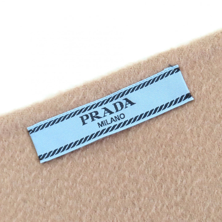 素晴らしい PRADA ラップスカート ロゴボタン ロング ベージュ カシミア レディース 40 P151V