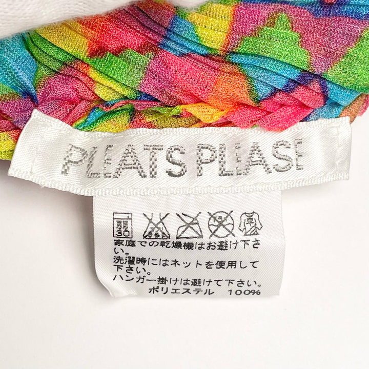 PLEATS PLEASE Tシャツ 着物袖 総柄 マルチカラー 3 PP23-FK383