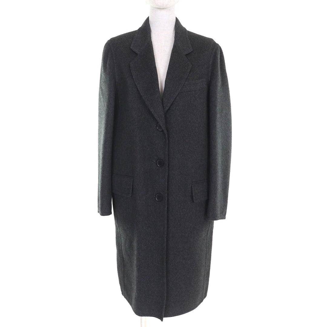 Excellent HERMES Chester coat Margiela period H button single Charcoal gray cashmere 36