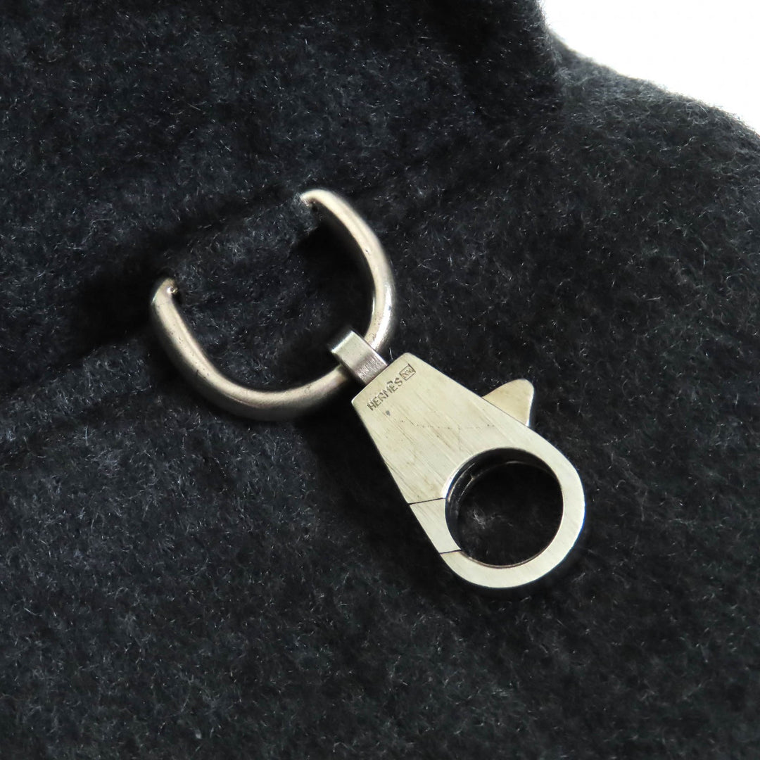 Excellent HERMES Chester coat Margiela period H button single Charcoal gray cashmere 36