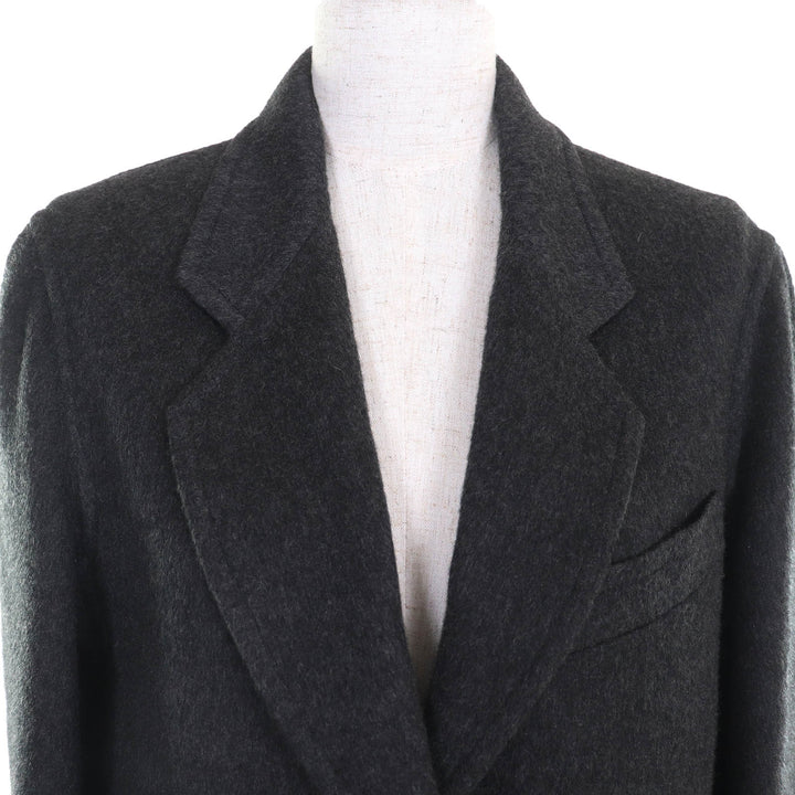 Excellent HERMES Chester coat Margiela period H button single Charcoal gray cashmere 36