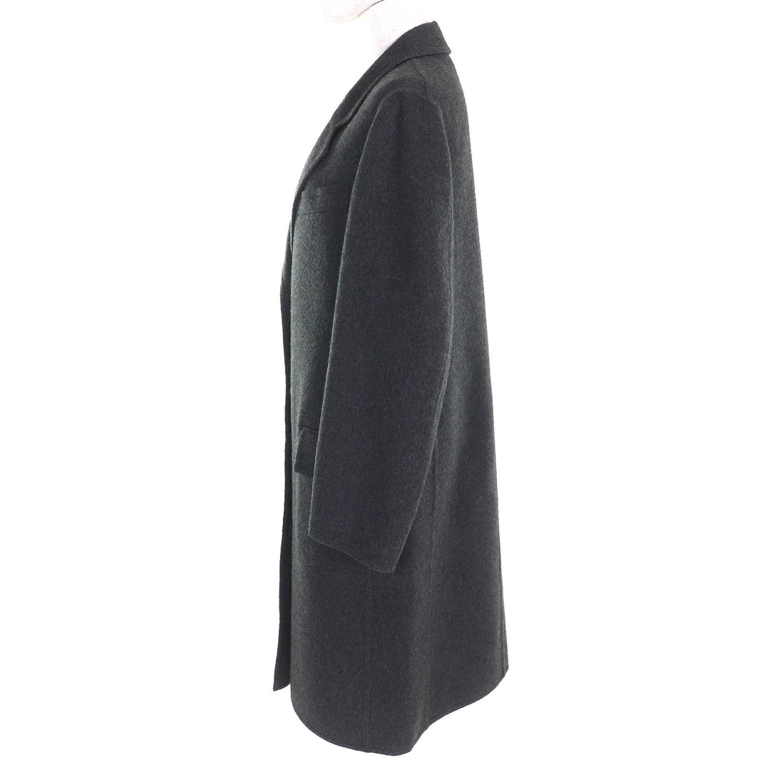 Excellent HERMES Chester coat Margiela period H button single Charcoal gray cashmere 36