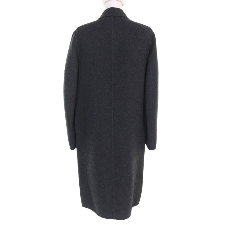 Excellent HERMES Chester coat Margiela period H button single Charcoal gray cashmere 36